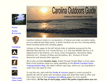Tablet Screenshot of carolinaoutdoorsguide.com